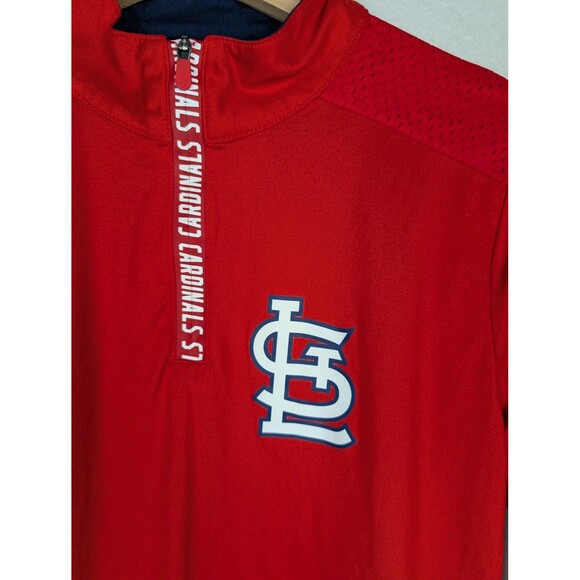 St Louis Cardinals Mens Large Red MLB Baseball Pullover - Picture 3 of 8